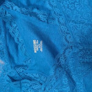 Mossimo y2k lacy top blue women's size XL Bella Swan